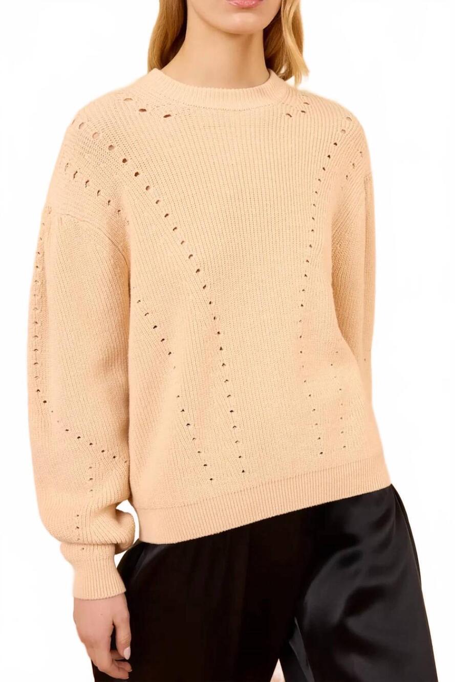 NEW ULLA JOHNSON illesa knit pullover sweater in blush